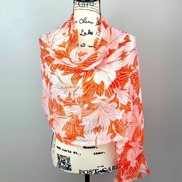 J. Crew Factory Tropical Vibes Scarf Wrap - Picture 1 of 6